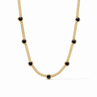 DOLCE DELICATE STATION NECKLACE - OBSIDIAN BLACK