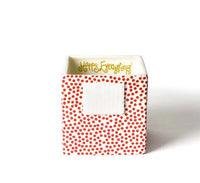 HAPPY EVERYTHING RED DOT MINI NESTING CUBE SMALL