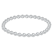 EXTENDS - CLASSIC GRATEFUL PATTERN 4MM BEAD BRACELET - STERLING