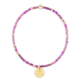 EGIRL HOPE UNWRITTEN BE YOU DISC BRACELET - BACK TO THE FUCHSIA