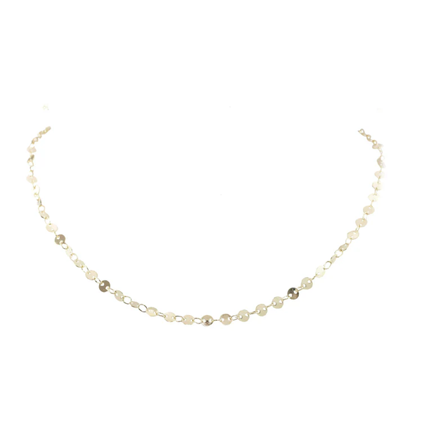 LOUISA DISC 18K SHORT NECKLACE