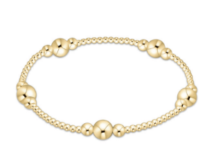 CLASSIC GOLD PURPOSE 6MM BEAD BRACELET