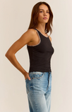 AVRIL RIB TANK - BLACK