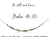 PSALM 46:10 MORSE CODE NECKLACE