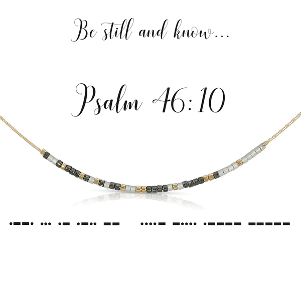 PSALM 46:10 MORSE CODE NECKLACE