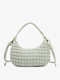 NELLIE QUILTED PUFFY SHOULDER BAG