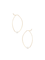 CAMILLA HOOP THREADER EARRINGS - GOLD/MODERN PEARL