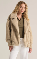 ARI SHERPA COAT - FOSSIL