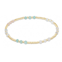GEMSTONE GOLD JOY PATTERN 3MM BEAD BRACELET - HOT MESS SS25