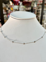 18" .10ct DIAMOND BY THE YARD SILVER