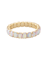 OCTAVIA STRETCH BRACELET 7IN - GOLD/CRYSTAL AURORA BOREALIS