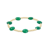 EXTENDS ADMIRE GOLD 3MM BEAD BRACELET - GREEN ONYX