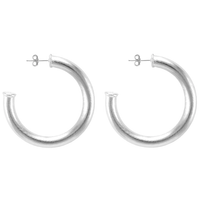 CHANTAL HOOPS 1.75" - BRUSHED SILVER