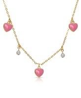 HEART & PEARLS CHARM NECKLACE