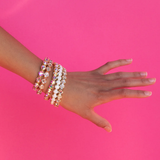 SIENNA STRETCH BRACELET BRIGHT GOLD/CRYSTAL