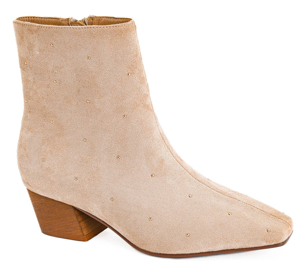 SUCH A TEASE BOOTIE - SAND FAUX SUEDE