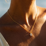 ES GOLD PET MOM PENDANT NECKLACE
