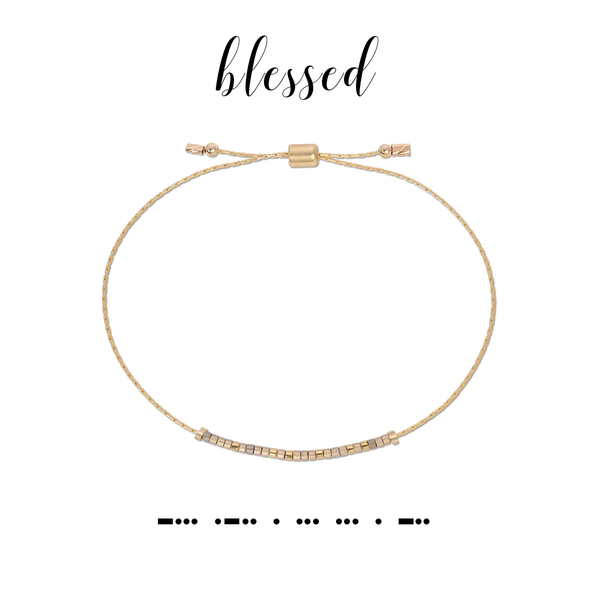 BLESSED MORSE CODE BRACELET