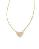 ARI CRYSTAL HEART PAVE NECKLACE