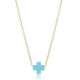 ENEWTON SIGNATURE CROSS 16" NECKLACE GOLD