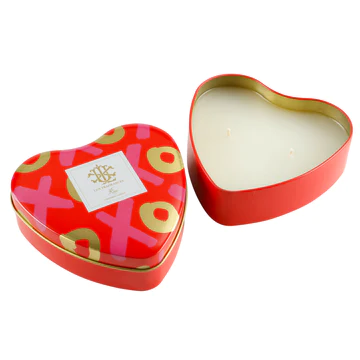 ROSE HEART TIN CANDLE 8oz