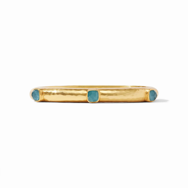 CATALINA HINGE BANGLE - IRIDESCENT PEACOCK BLUE