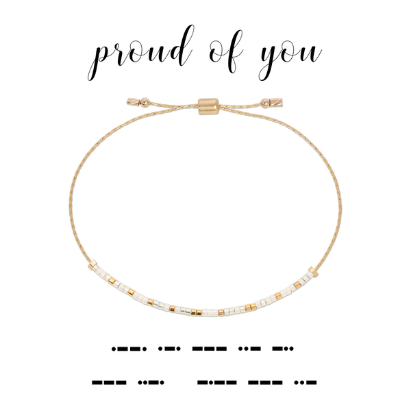 PROUD OF YOU MORSE CODE BRACELET