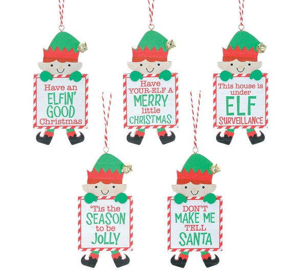 FUNNY ELF ORNAMENTS