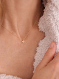 14kt GOLD & DIAMOND SIGNATURE CROSS NECKLACE