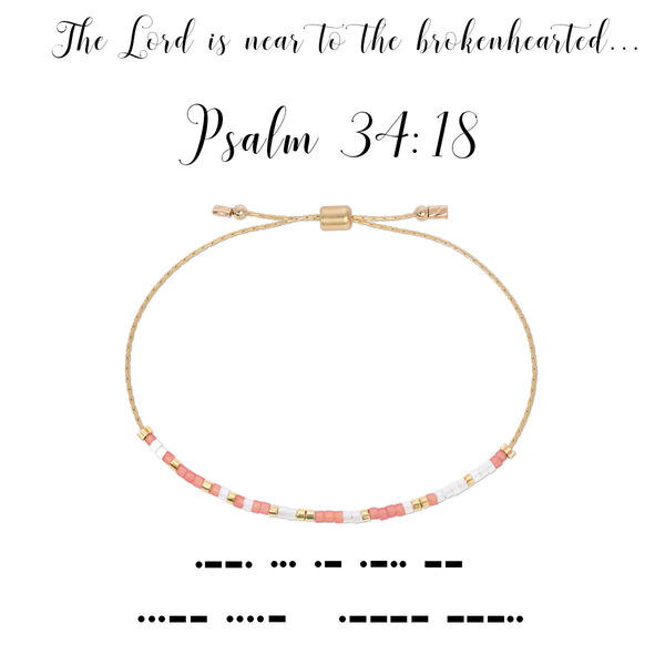 PSALM 34:18 MORSE CODE BRACELET