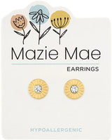 MAZIE MAE GOLD DISCO DIAMOND STUD