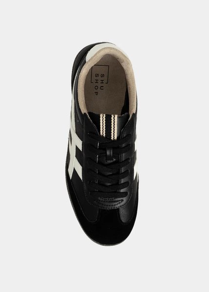 SASHA RETRO SNEAKER - BLACK SUEDE