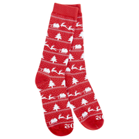 RED SLEIGH CREW SOCKS