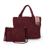 LONDON LARGE WOVEN TOTE - WINE