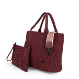LONDON LARGE WOVEN TOTE - WINE