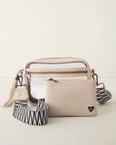 MERLIN CLEAR CROSSBODY STADIUM BAG - CREAM