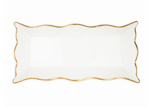 CHATEAU RECTANGLE CLEAR/GOLD SERVING TRAY