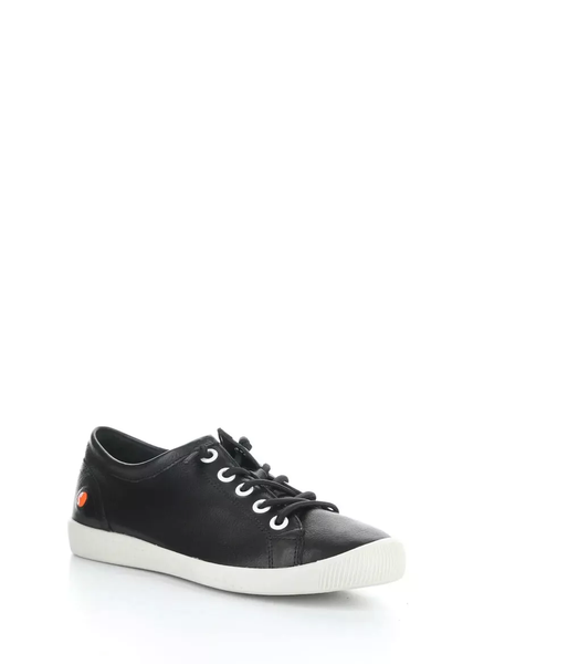 ISLA BLACK LEATHER SNEAKER