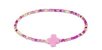 EGIRL HOPE UNWRITTEN SIGNATURE CROSS BRACELET - BACK TO THE FUCHSIA