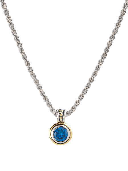 BEIJOS 7MM SAPPHIRE BEZEL SET 18" CHAIN