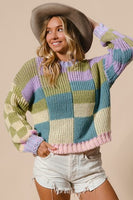 BLOCKED IN COLORBLOCK SWEATER