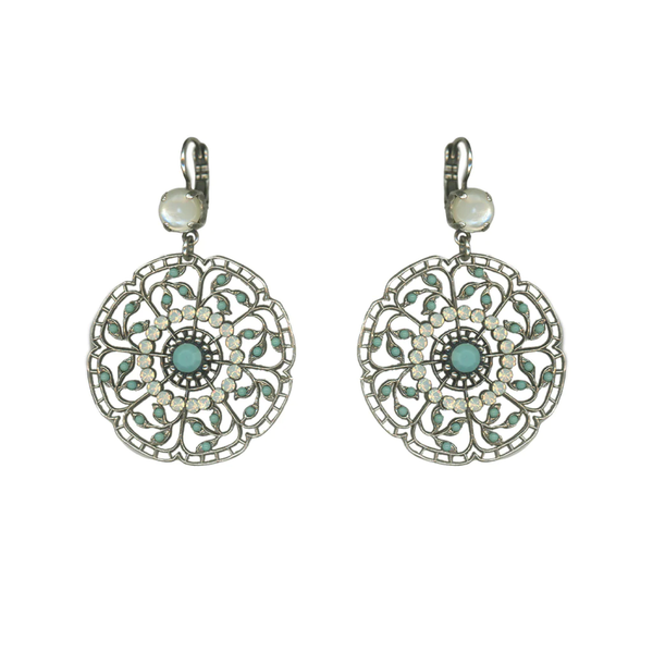 FILIGREE LEVERBACK EARRING - AEGEAN COAST/SILVER