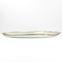 GOLD/GLASS SERVING PLATTER