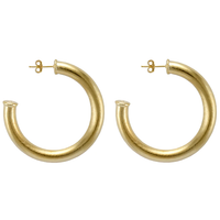 CHANTAL HOOPS 1.75" - BRUSHED GOLD