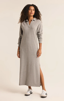 ASPEN MAXI SWEATSHIRT DRESS - HEATHER GRAY