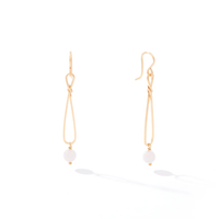 BE MINE EARRINGS - GOLD W / ROSE QUARTZ