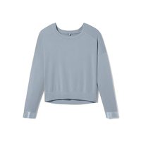 IZZY SATIN CUFF SWEATSHIRT -  MORNING BLUE