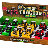 SCOOP DIECAST TOY TRACTOR