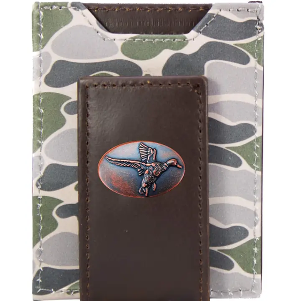 Ole Miss Rebels Vintage Tan Leather Magnetic Wallet