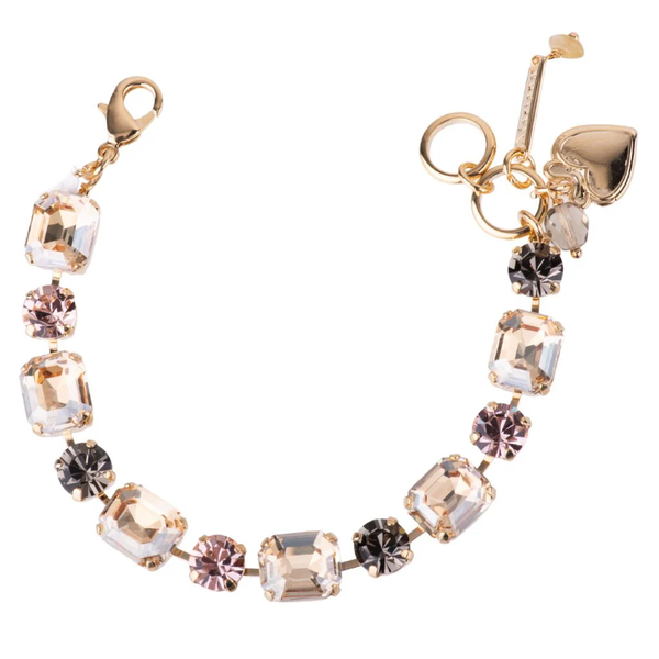 EMERALD & ROUND BRACELET - CHAMPAGNE KISSES GOLD